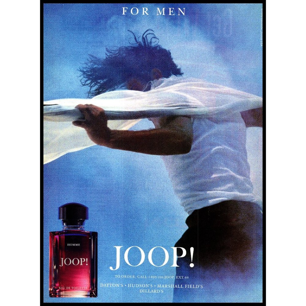 1995 Joop! Cologne for Men Vintage Print Ad Blue Sky Clouds Wall Art Photo